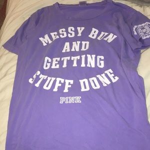 Messy bun & getting stuff done top from PINK